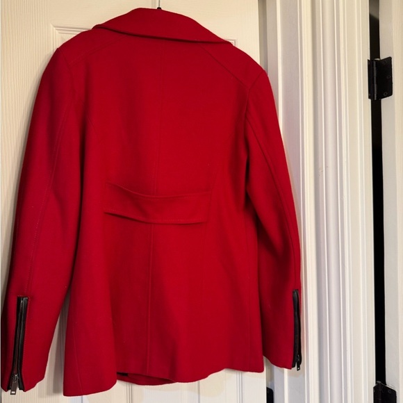 Black Rivet Red Peacoat Size S - Picture 7 of 7